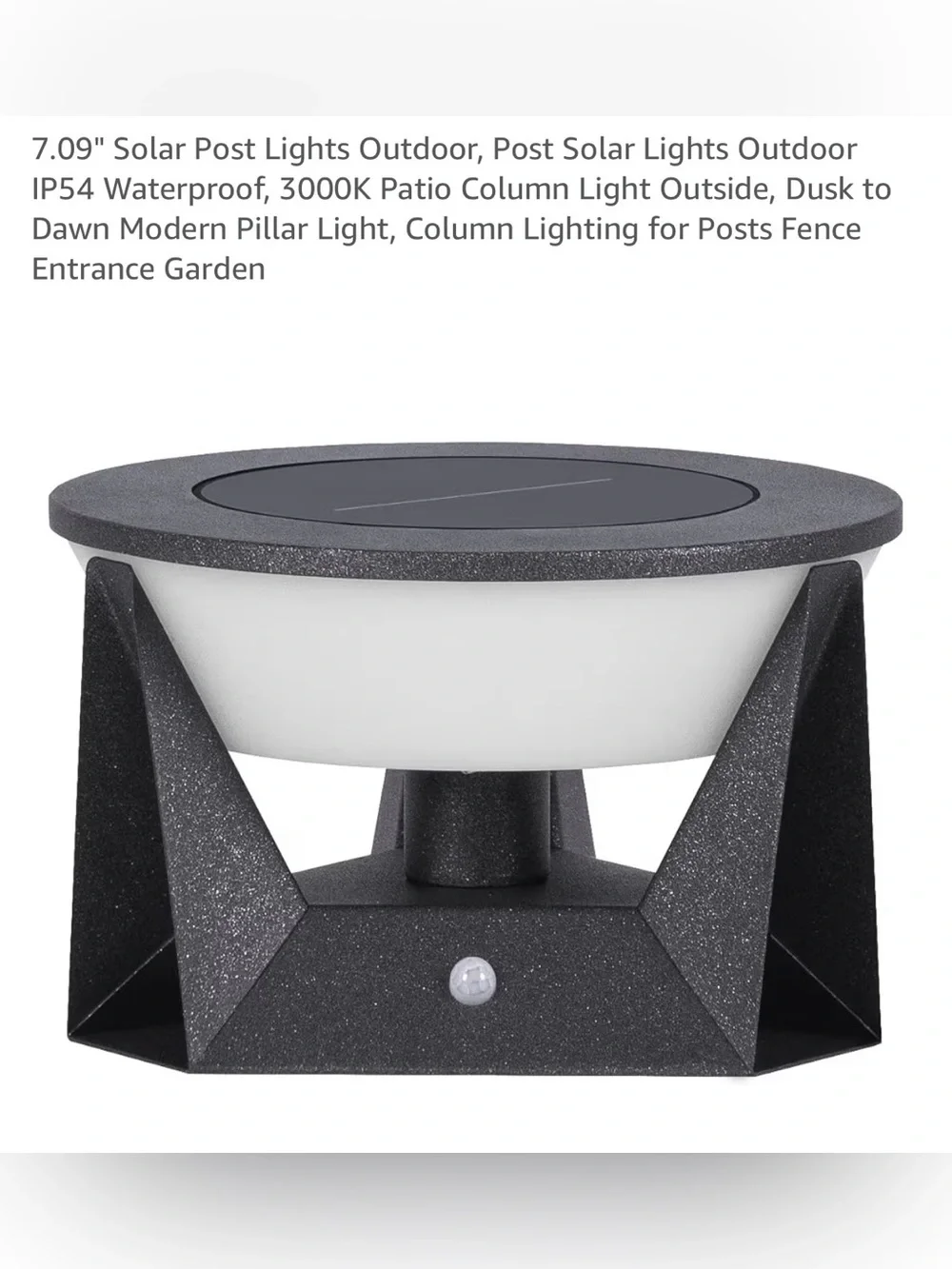 Classy stylish 7” ZRJJMLAN Solar Post Light  - Modern Outdoor